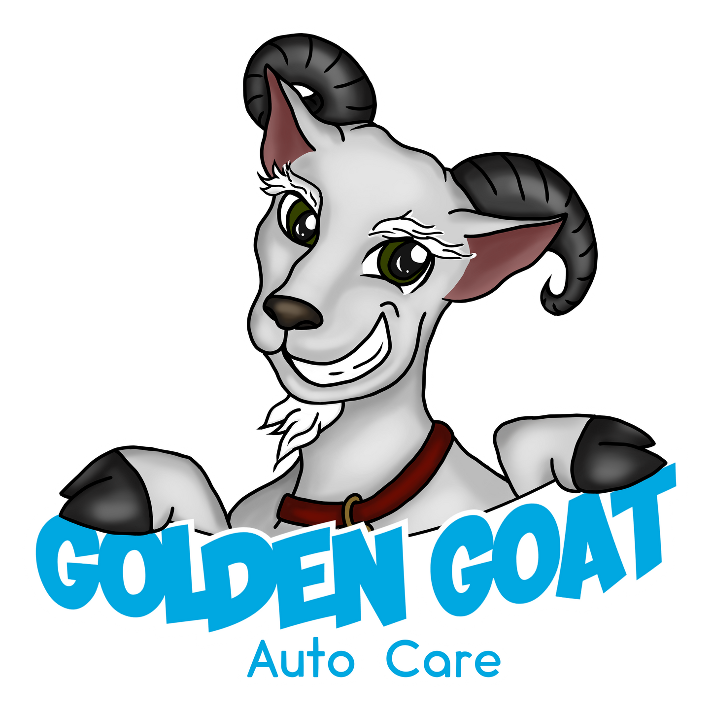 Golden Goat Auto Care Sticker (Design 2) - Redline Graphics UK