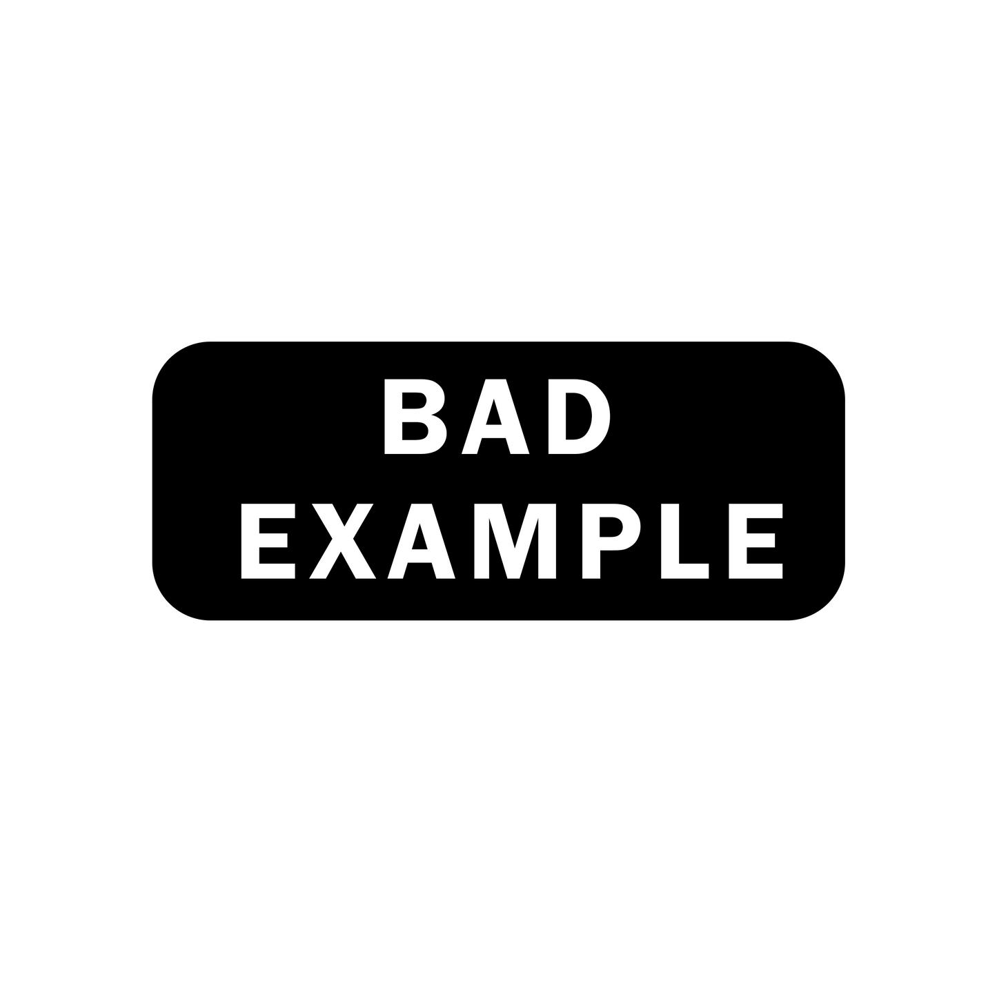 Bad Example - Redline Graphics UK