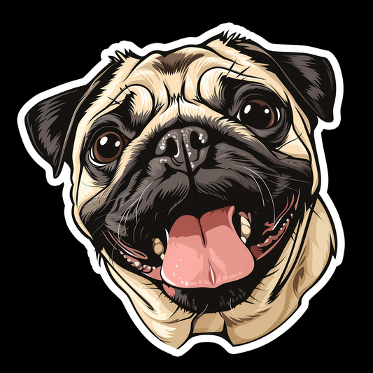 Cartoon Pug - Redline Graphics UK
