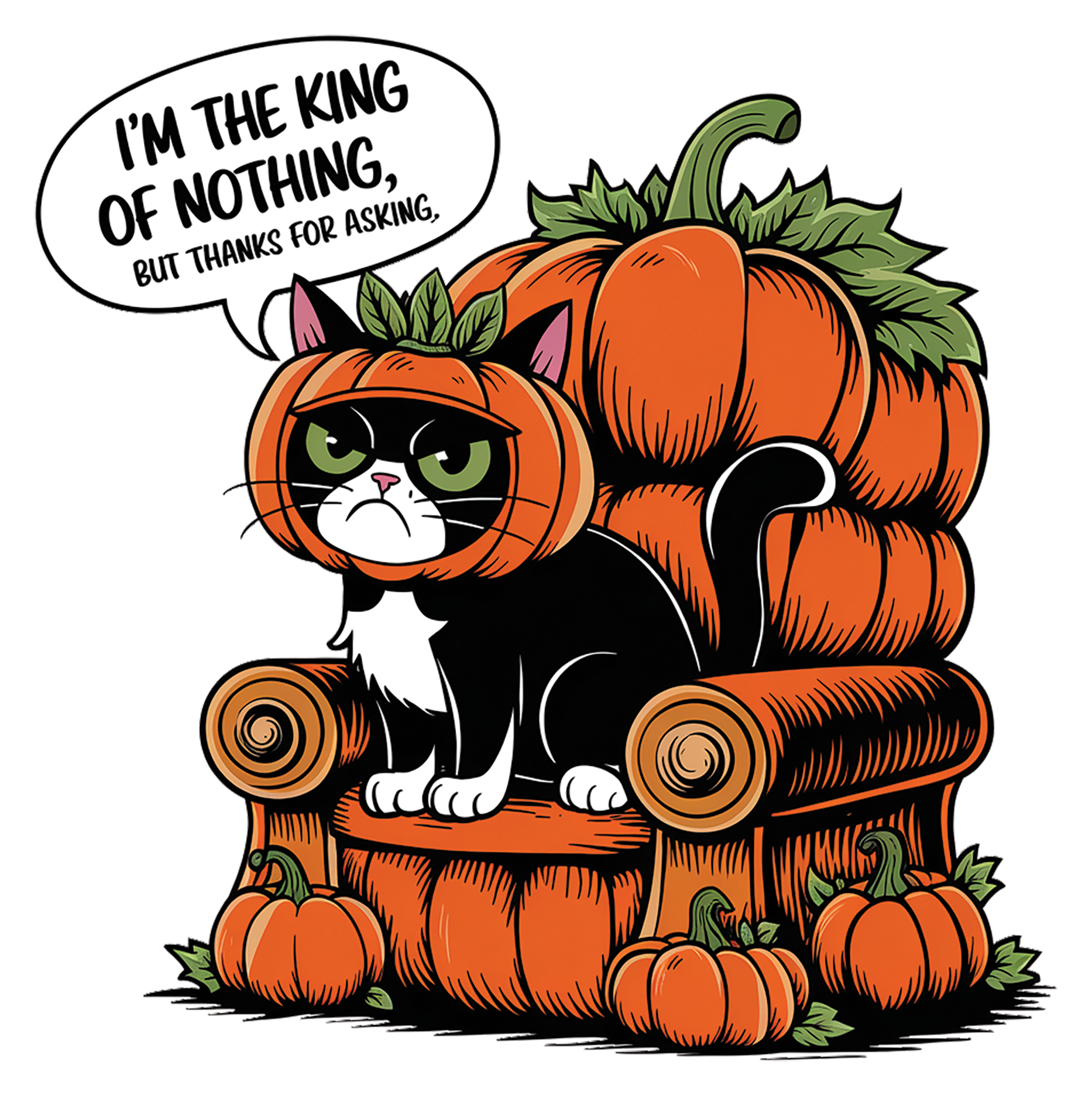 I'm The King Of Nothing, But Thanks For Asking - Redline Graphics UK