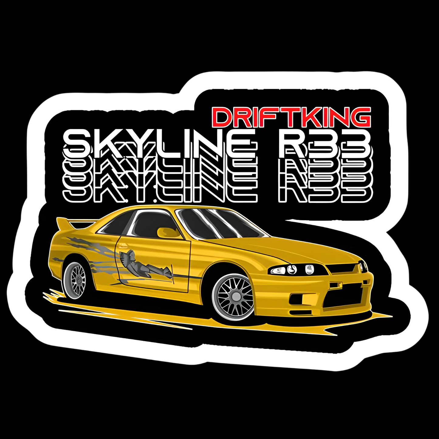 "Drift King" Nissan Skyline R33 - Redline Graphics UK