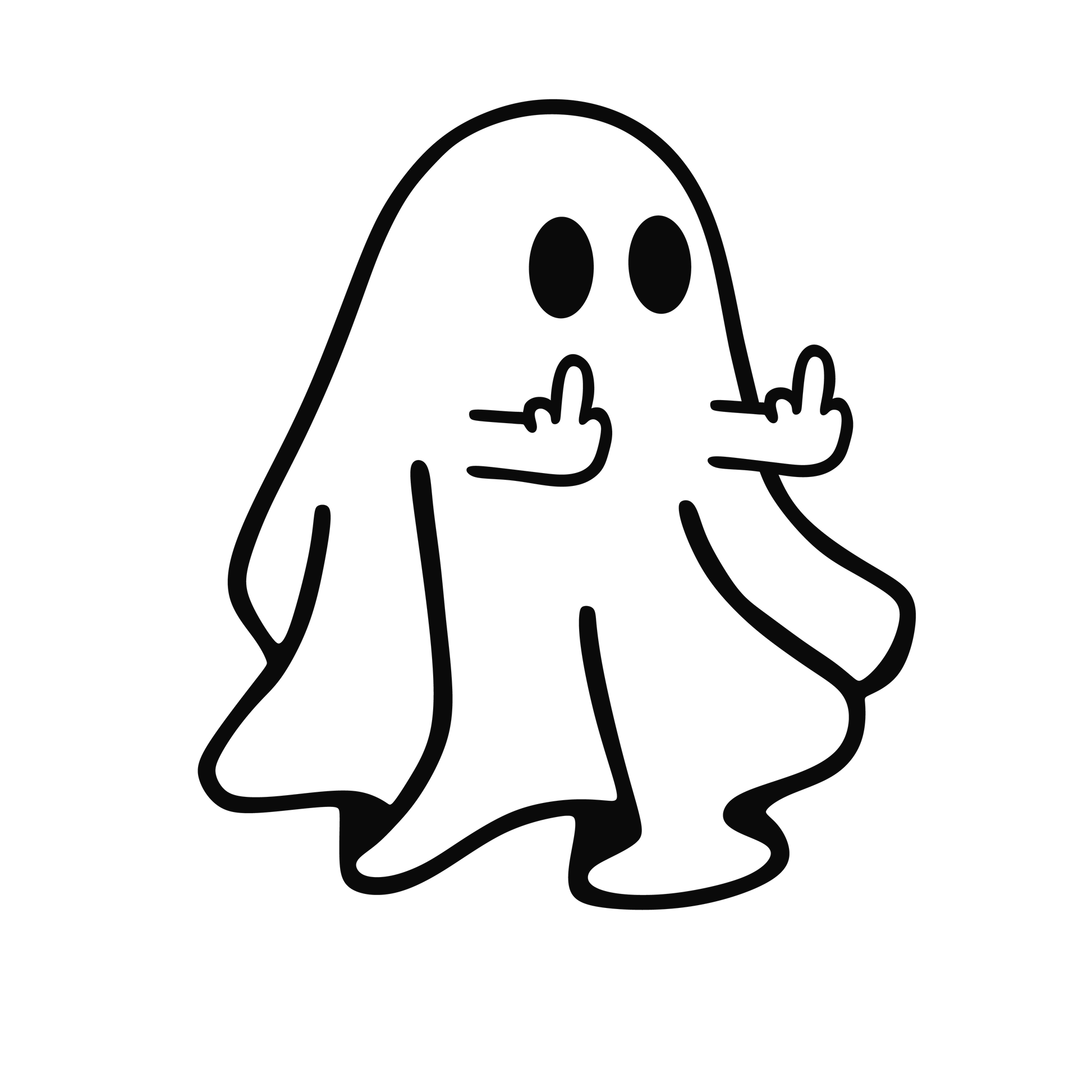 Middle Finger Ghost - Redline Graphics UK