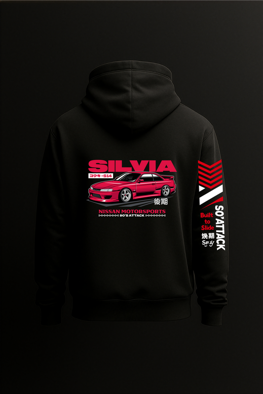 90's Attack Silvia Hoodie - Redline Graphics UK