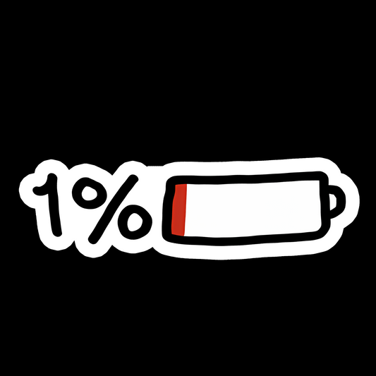 One Percent Battery - Redline Graphics UK
