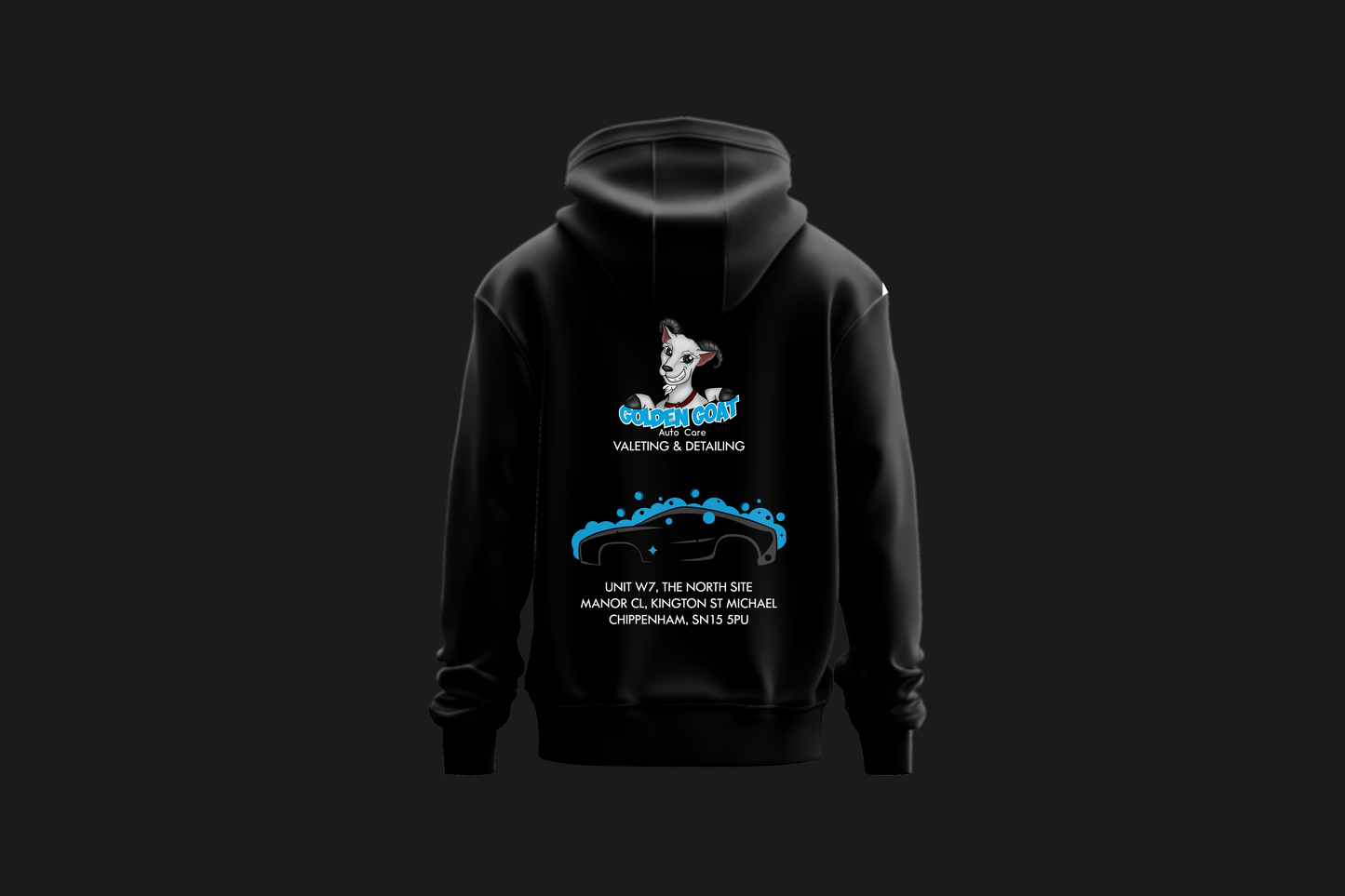 Golden Goat Auto Care Hoodie | Design 2 - Redline Graphics UK