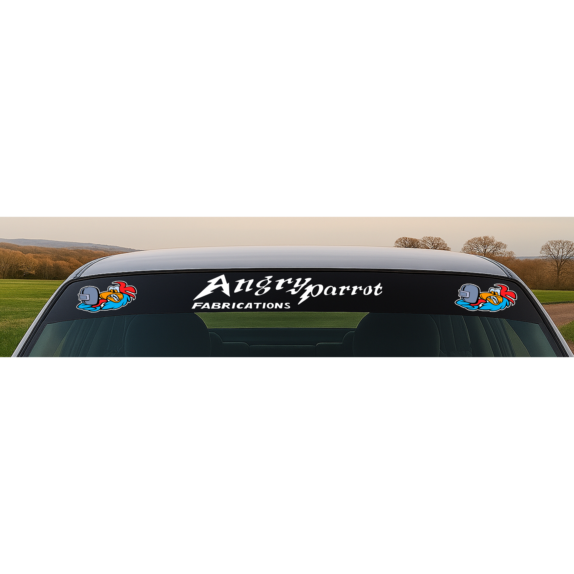 Angry Parrot Sunstrip Sticker - Redline Graphics UK