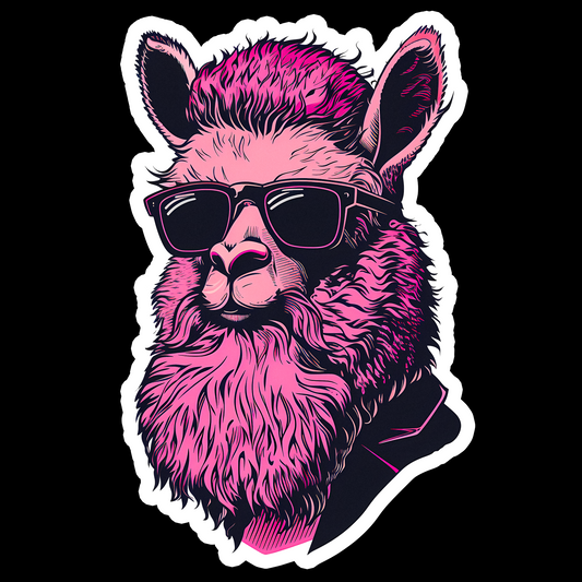 Retro Llama - Redline Graphics UK