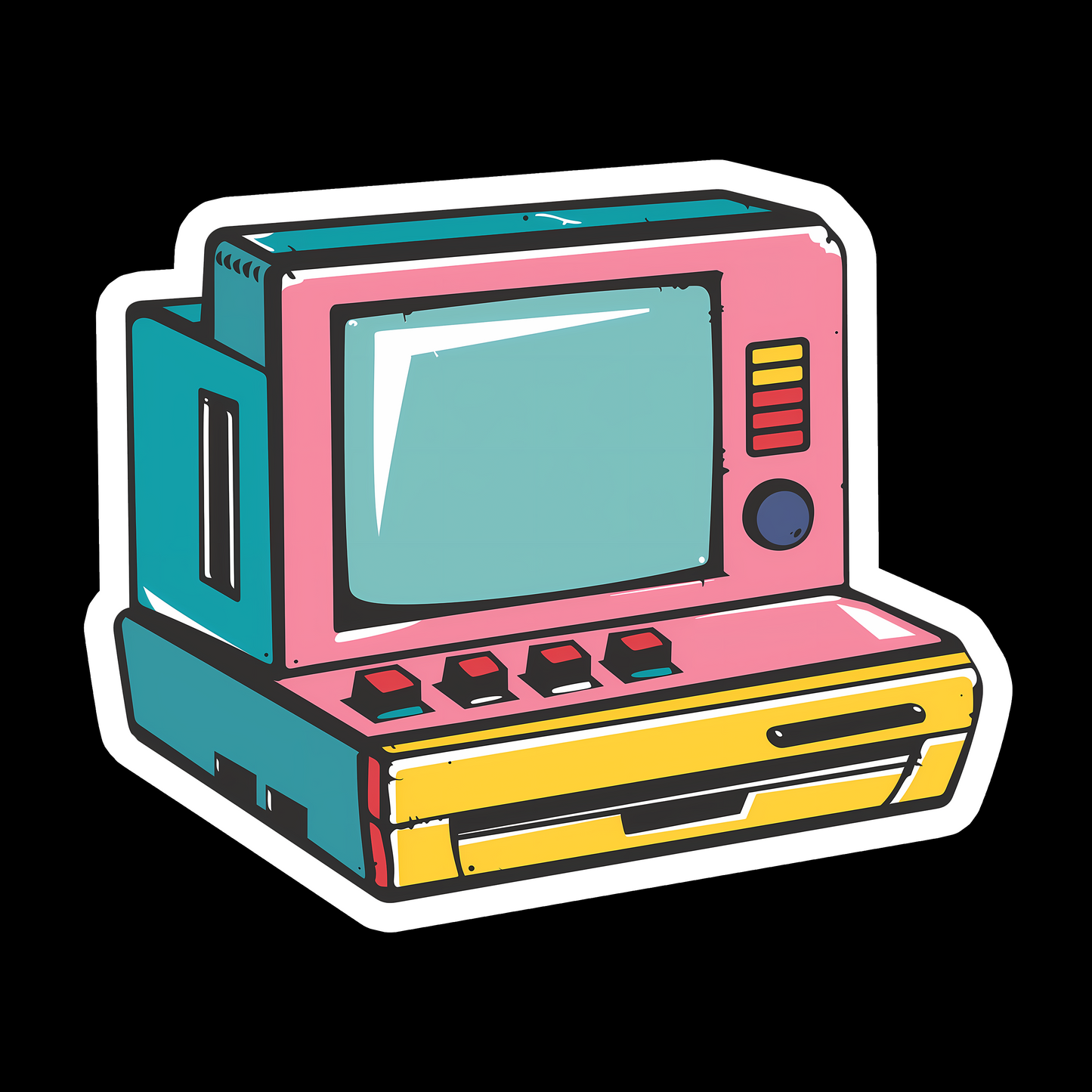 Old School Retro Computer - Redline Graphics UK