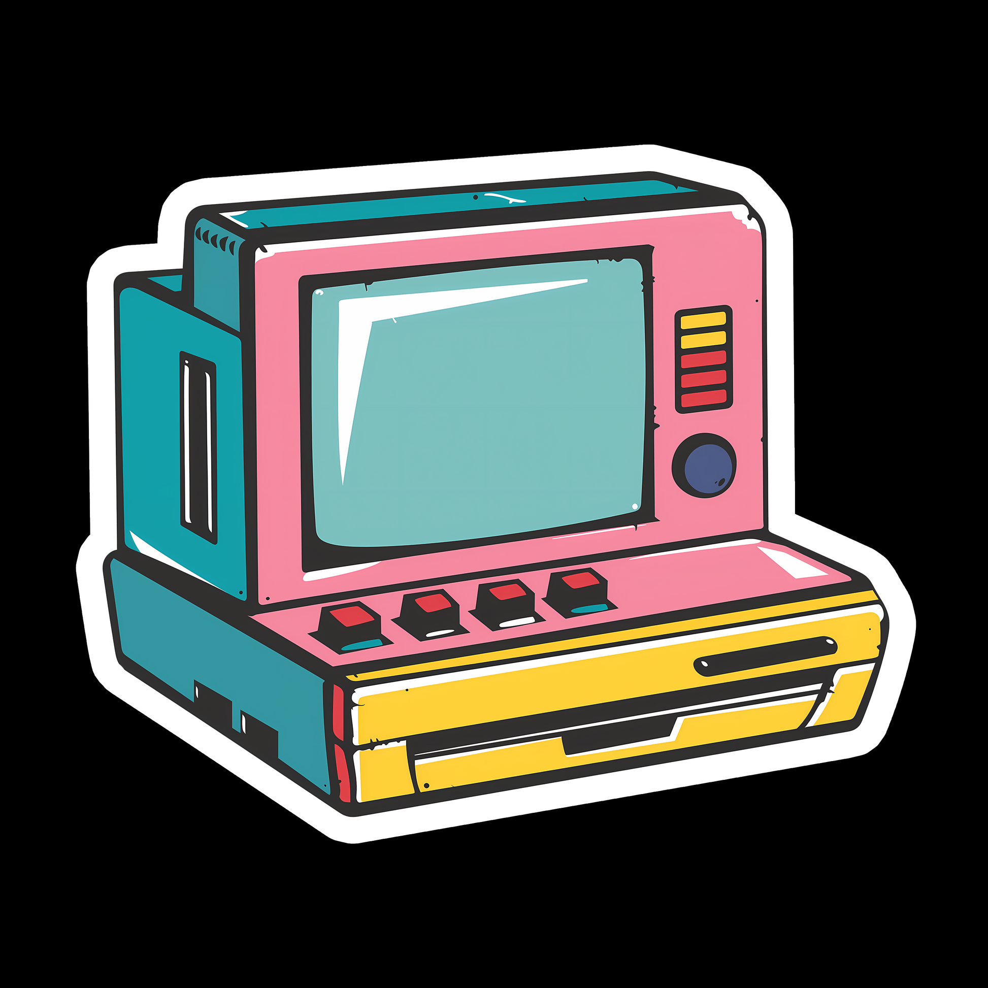 Old School Retro Computer - Redline Graphics UK